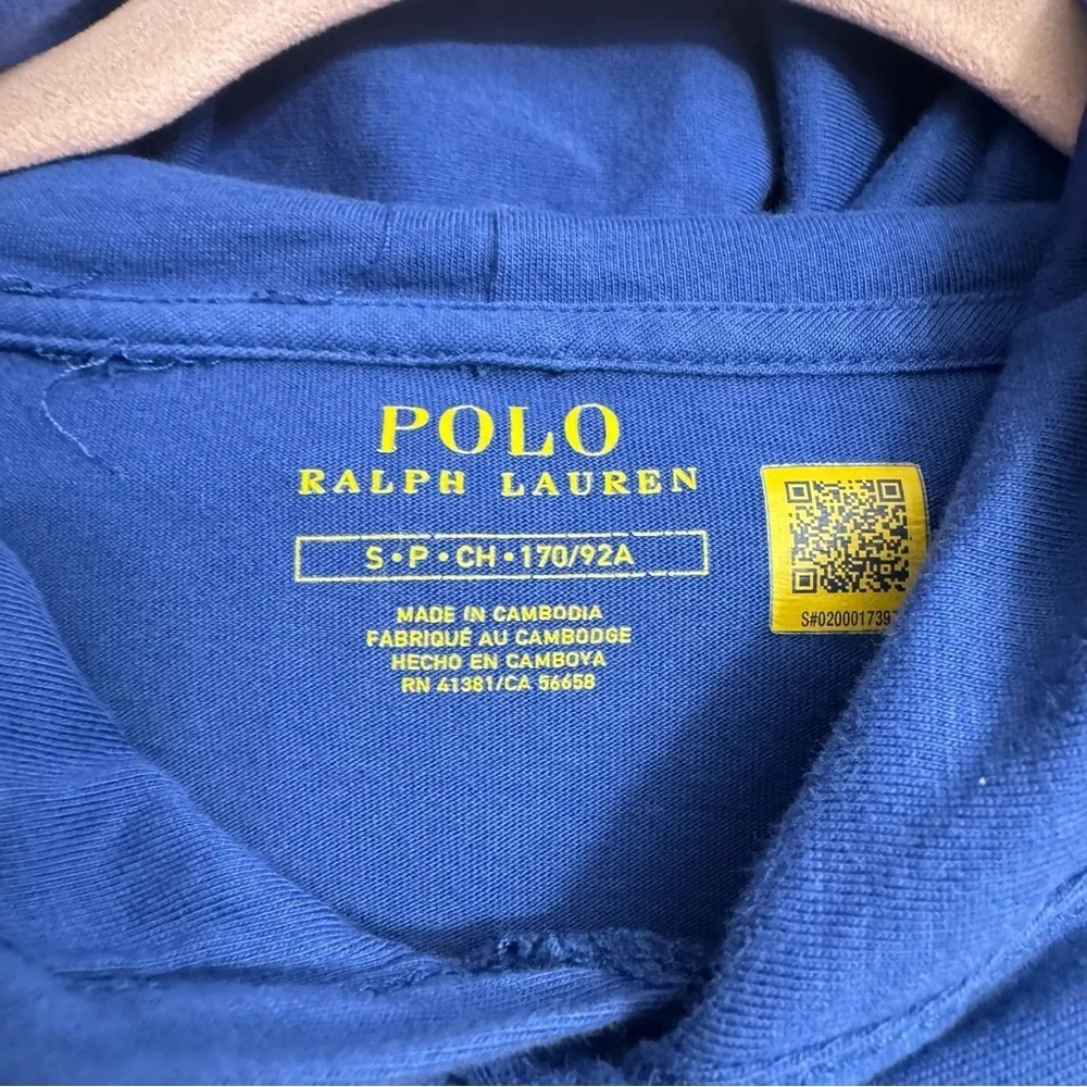 Polo Ralph Lauren Blue Hooded Long Sleeve Tee Men’s Small